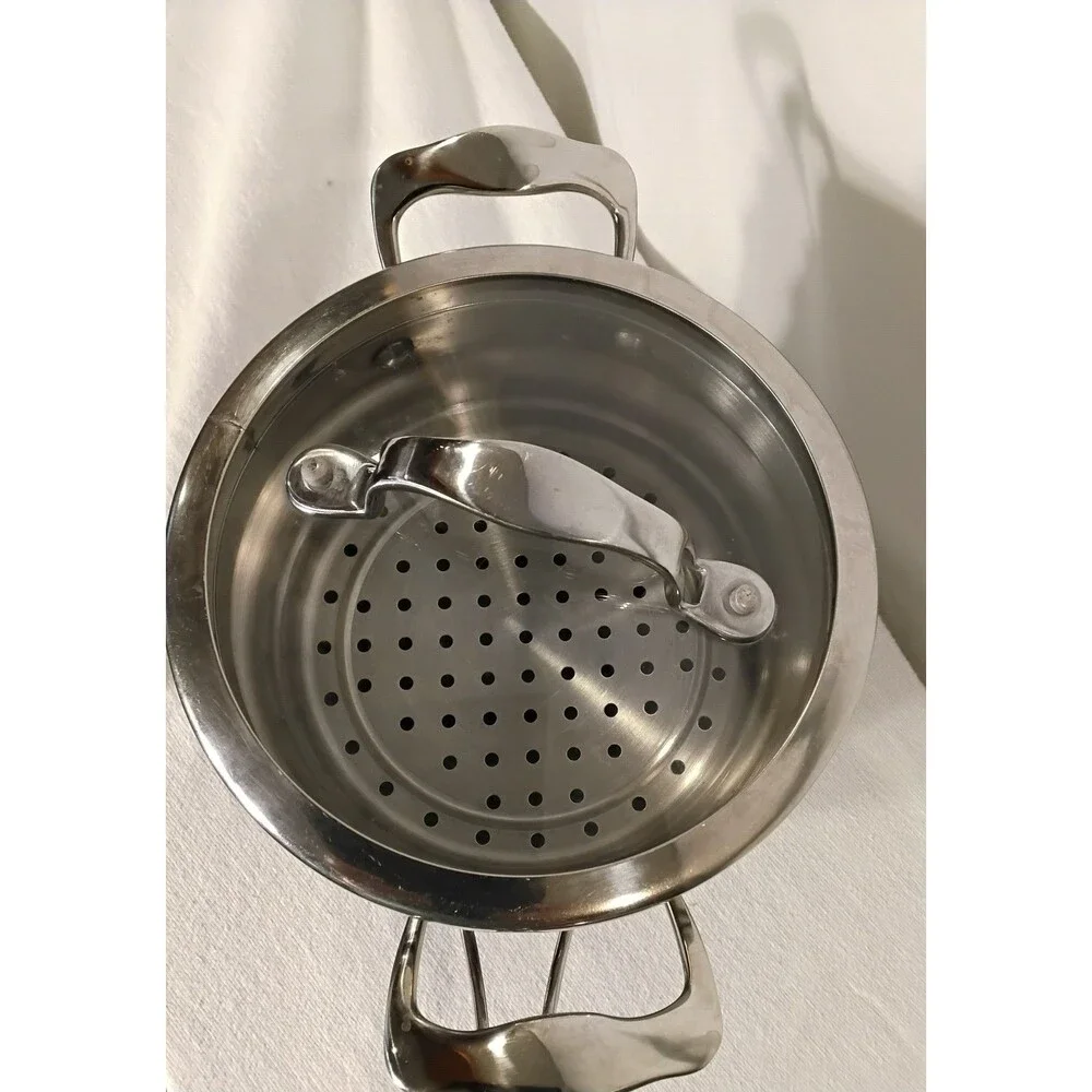 Food Network 3 Qt. Hard-anodized Aluminum Pot Stainless Steamer Insert, Tempered
